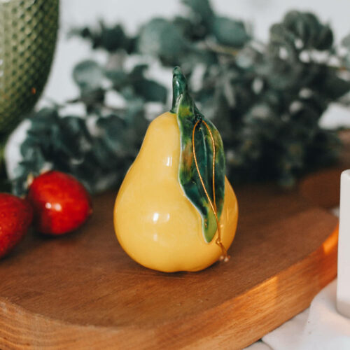 Груша (подвес) желтая фото