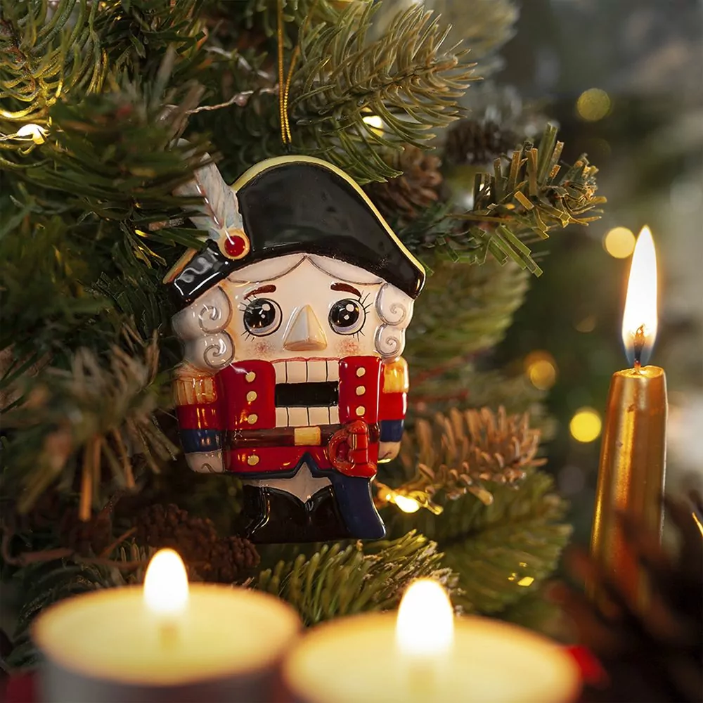 щелкунчик елочная игрушка из керамики