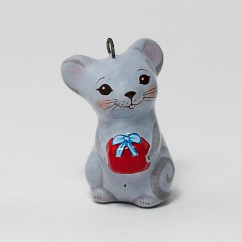 Мышонок серый с подарком Мышонок серый с подарком фото