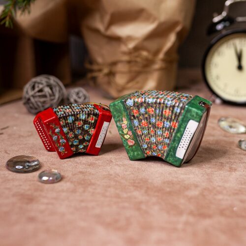 Гармонь большая зеленая из набора Балалайка и гармонь фото