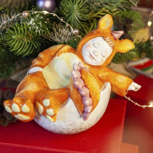 Малыш-Дракоша оранжевый фото