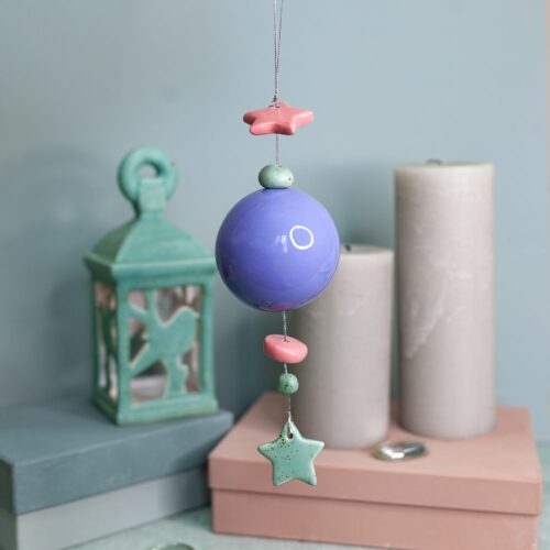 Шар декоративный глазурь со звездами фото