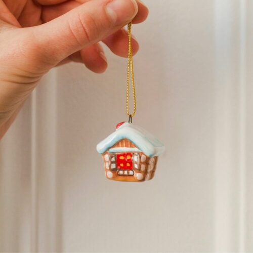 Ёлочная игрушка Избушка (мини) фото