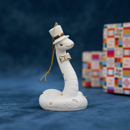 Елочная игрушка Змей в цилиндре Елочная игрушка Змей в цилиндре фото