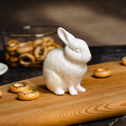 Фигурка Кролик сидя, фарфор фото