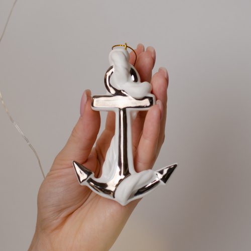 Якорь серебро фарфор фото