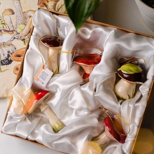 Набор ёлочных игрушек Грибы лесные, 5 изделий Набор ёлочных игрушек Грибы лесные, 5 изделий фото