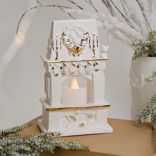 Подсвечник камин Рождественский (фарфор) Подсвечник камин Рождественский (фарфор) фото