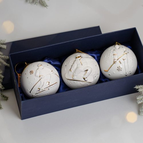 Набор 3 шара фарфор(сноубордист, хоккеист, лыжник) Набор 3 шара фарфор(сноубордист, хоккеист, лыжник) фото