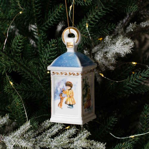 Фонарик Винтаж Дети (темно-синий) фарфор фото