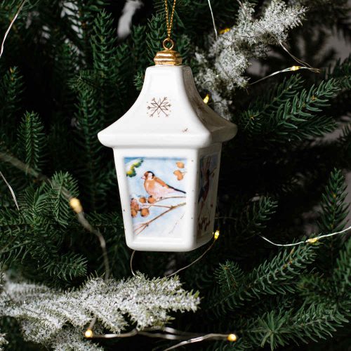 Фонарик Домик Птицы(белый) (фарфор) фото